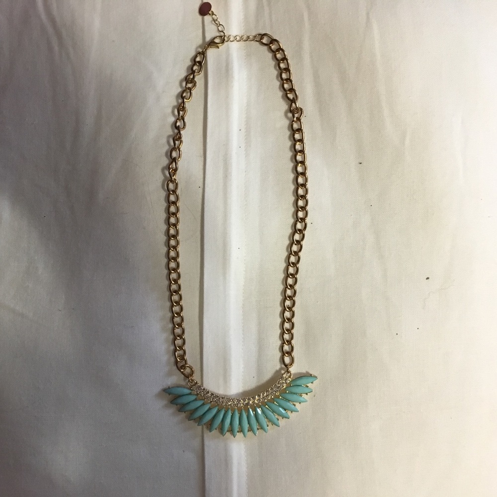 Teal & Gold Necklace