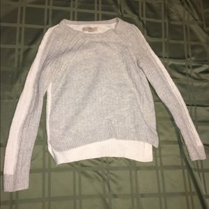 Gray & white loft sweater