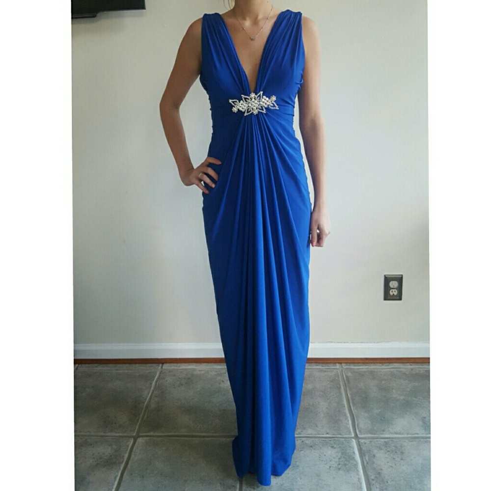 Sapphire blue maxi dress
