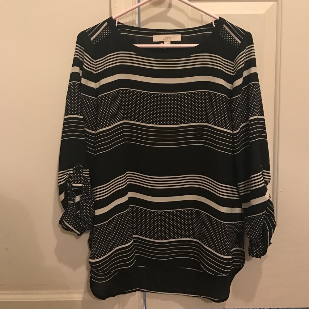 Black and white blouse