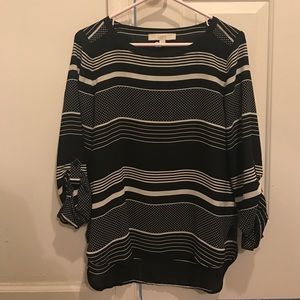 Black and white blouse