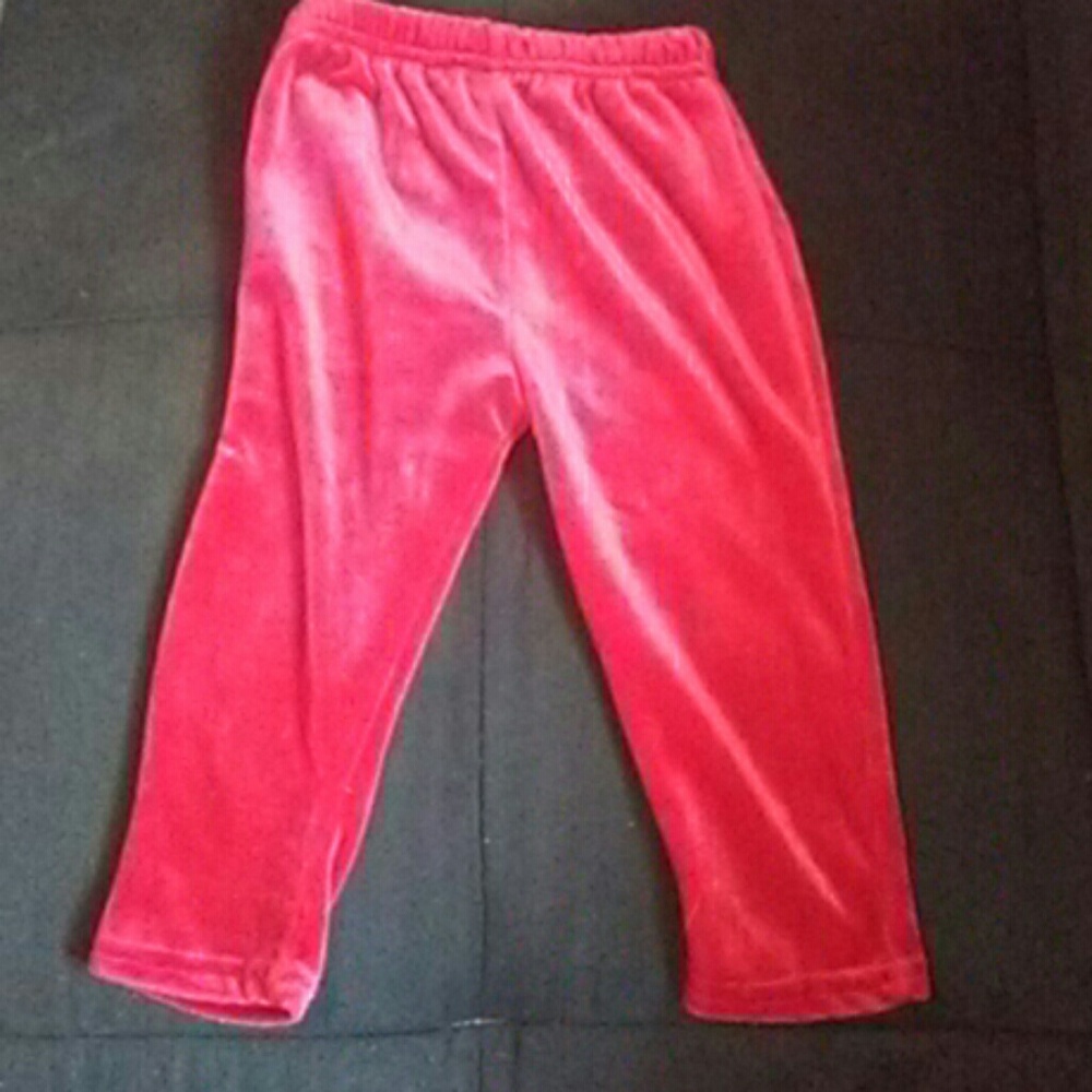 Red fuzzy pants