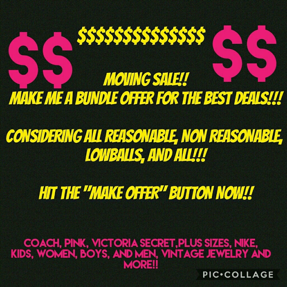 Time to SHOP!!!!! MOVING SALE!!!!