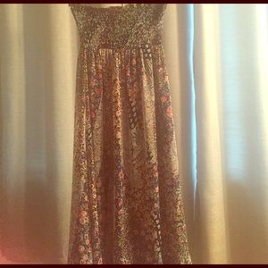 Strapless Smocked Top Maxi