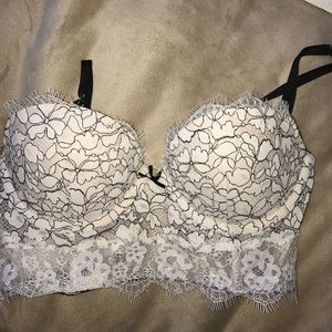 Sexy white and black bra