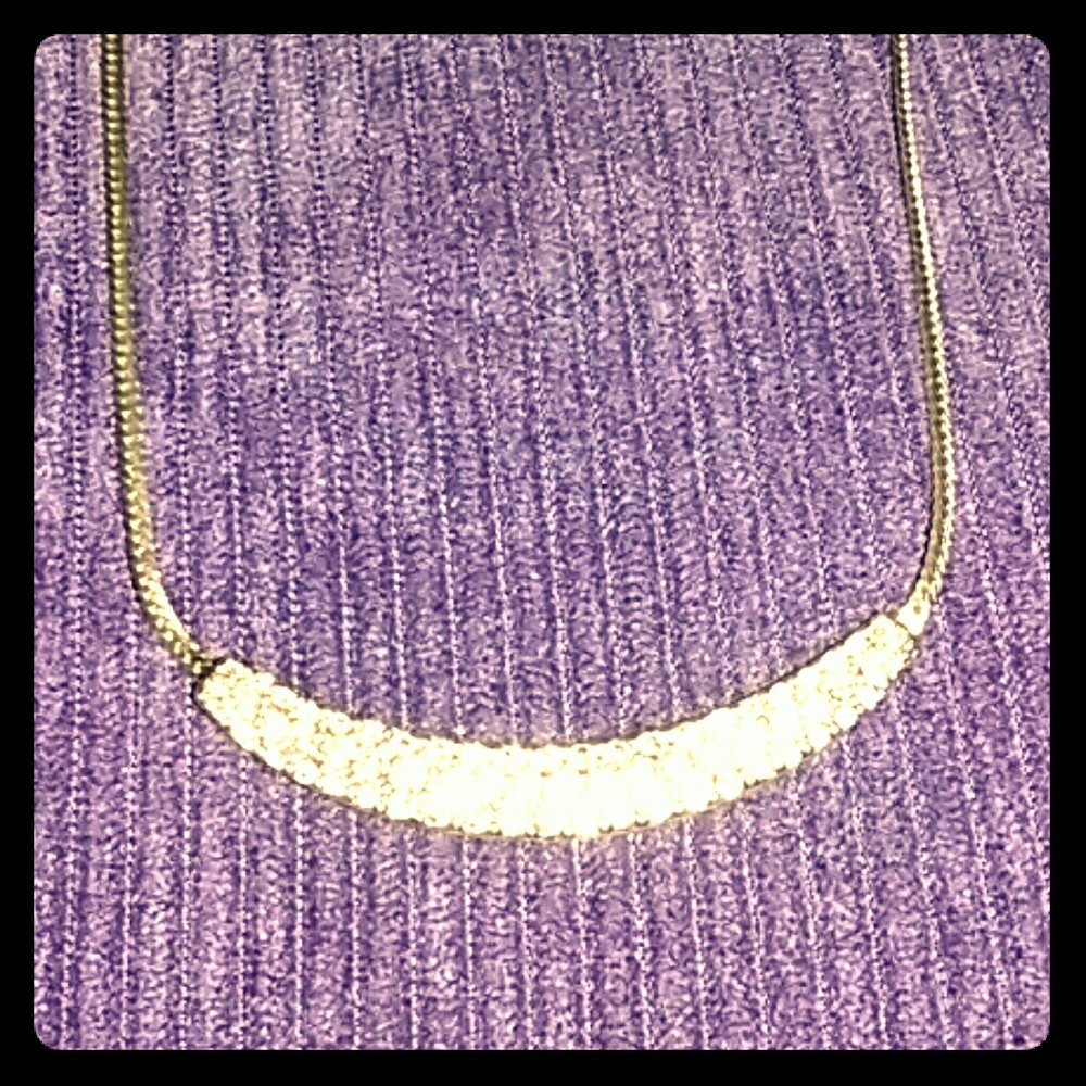 Rhinestone Monet Silver Necklace NWT