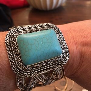 Turquoise cuff wristband open Bracelets