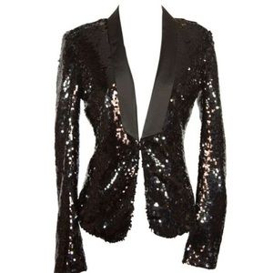 Rachel Zoe Sequined Tuxedo Blazer