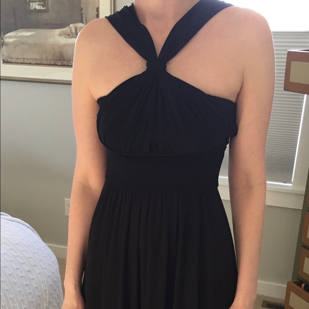 White House Black Market long black dress