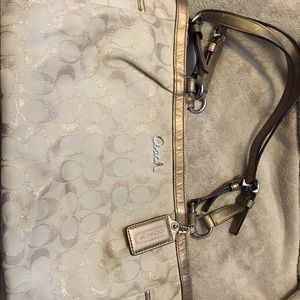 Coach gold Gallery Tote