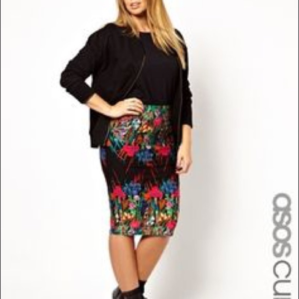 Asos Floral Pencil Skirt