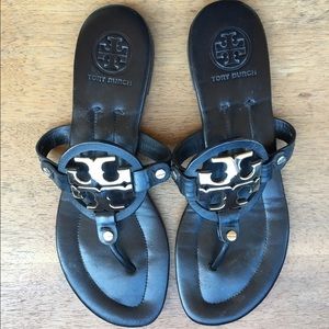 Tory Burch black leather sandal