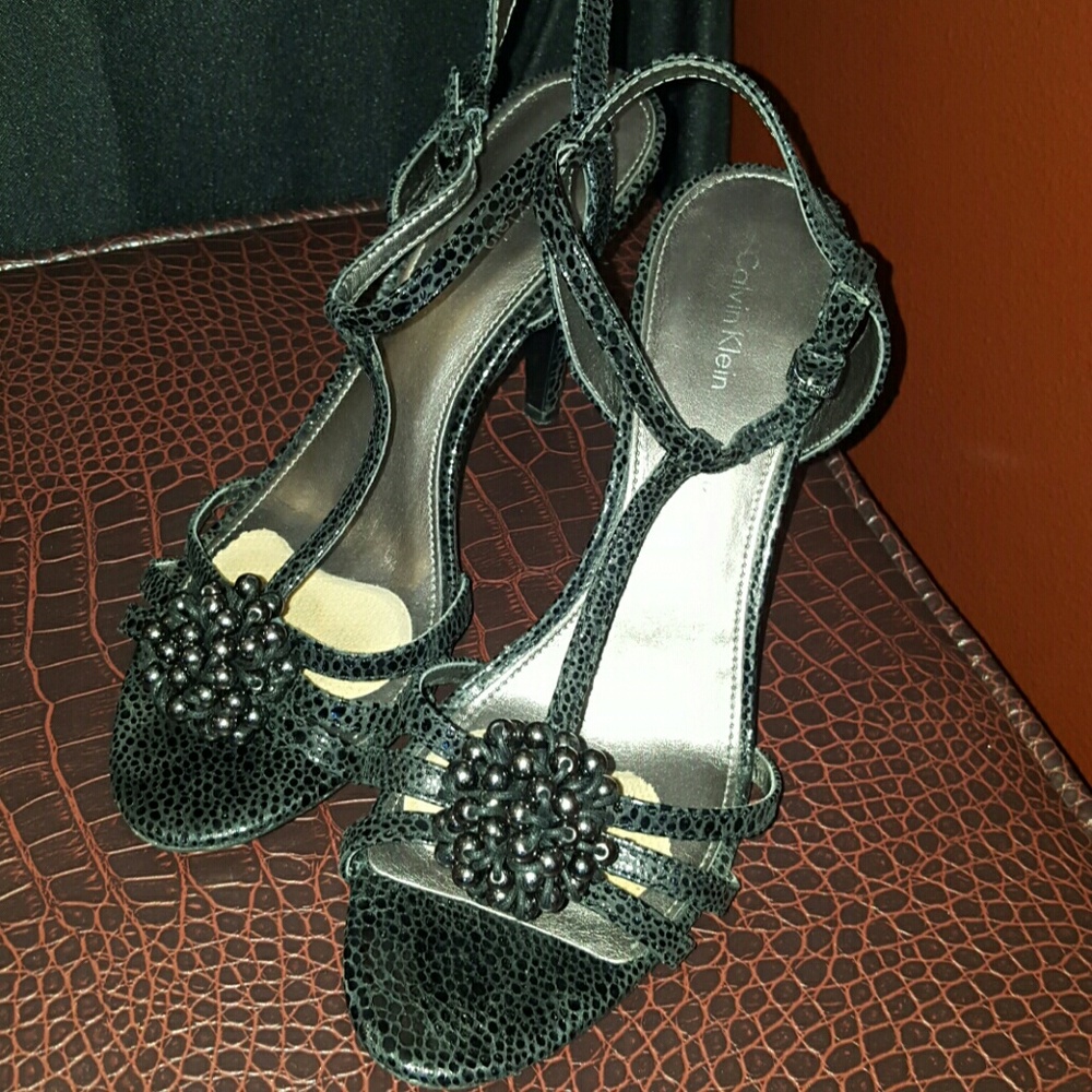 Calvin Klein open toe dress shoes