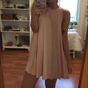 Baby Pink Ribbed Dress