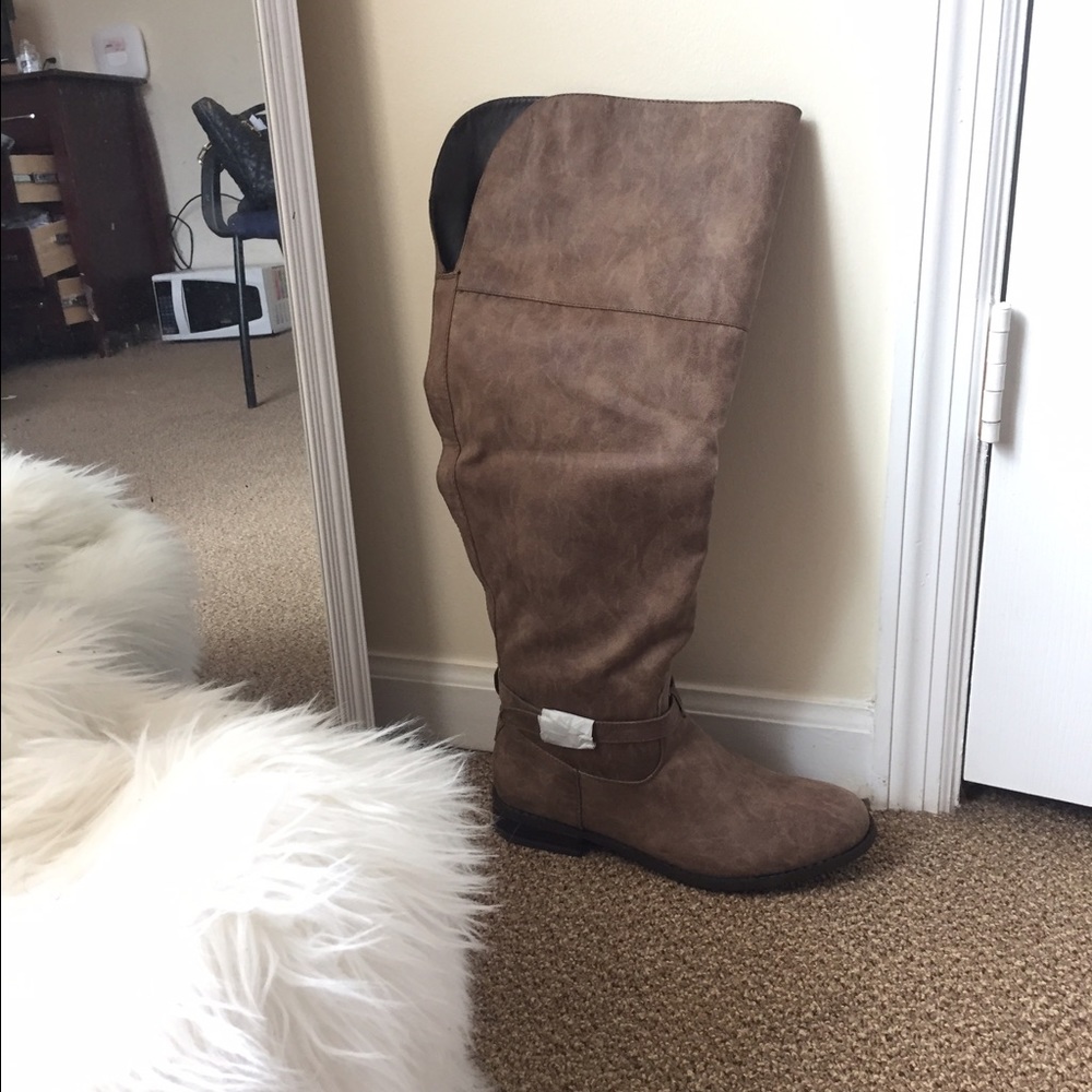 Just Fab Wide Calf Riding Boots
