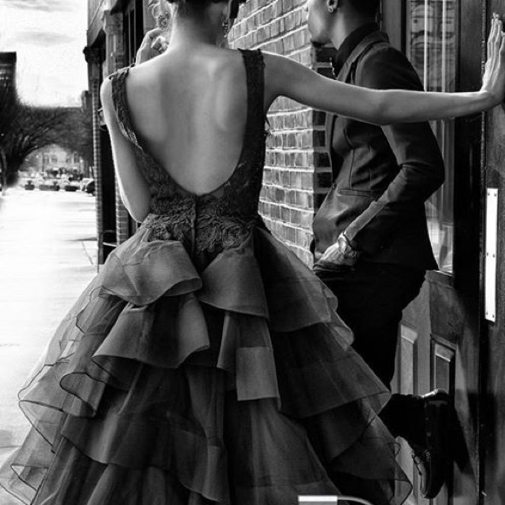 Navy blue prom dress dress - Picture 6 of 8