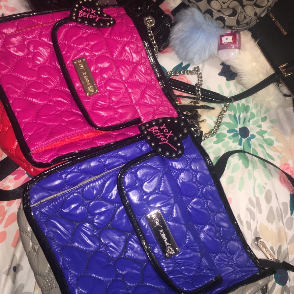 Betsey johnson crossbodys, PINK, BLUE new large