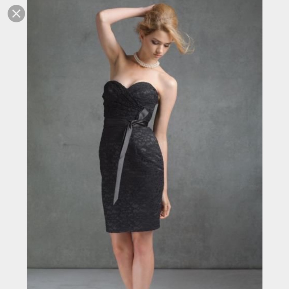 Mori Lee Navy Lace Cocktail Dress