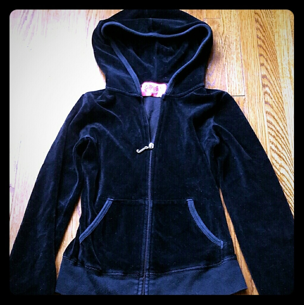 Black Jouicy Couture Zip Up Hoodie Size P (XS)
