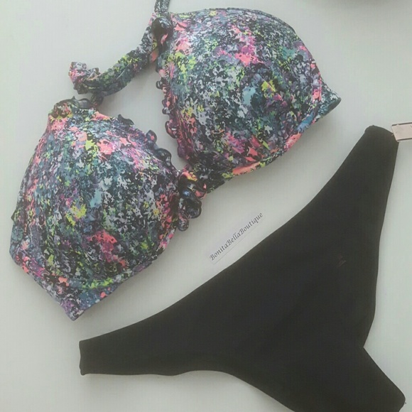 Victoria's Secret 36DD RUCHED BIKINI BUNDLE NWT