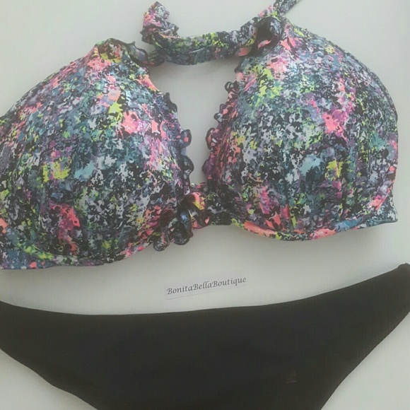 Victoria's Secret 36DD RUCHED BIKINI BUNDLE NWT