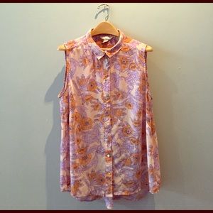 H&M Floral Sleeveless Blouse