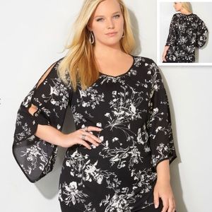 Split sleeve floral blouse 18/20