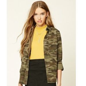 Forever21 Camo Button-Down Jacket