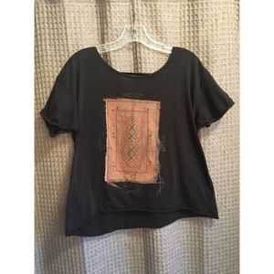 Black Tee with Fun Back