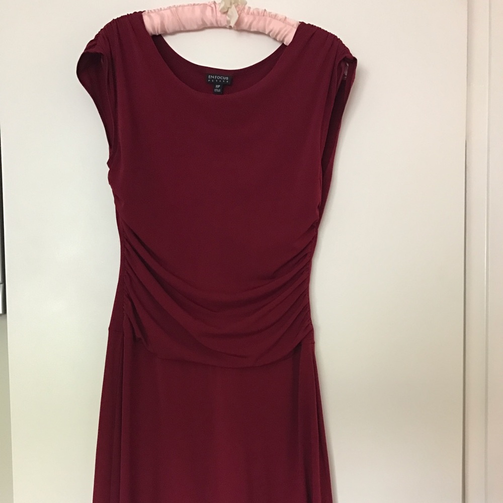 Red-burgundy dress