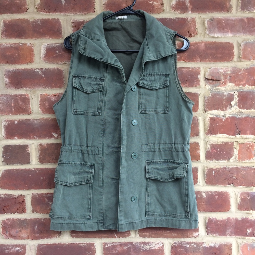 Urban Outfitters Army Green Utility Vest SM