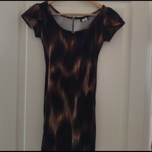 Brown Tan Fitted Dress