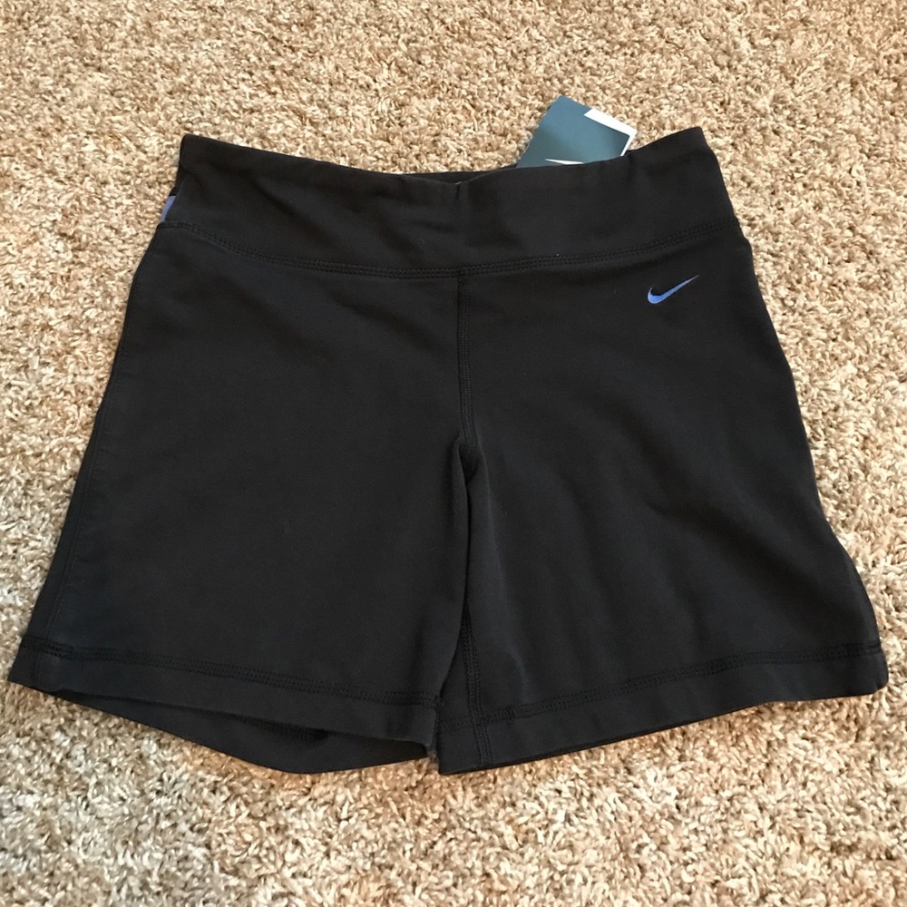 NWT Nike Dri-Fit Shorts Stretch Black And Blue