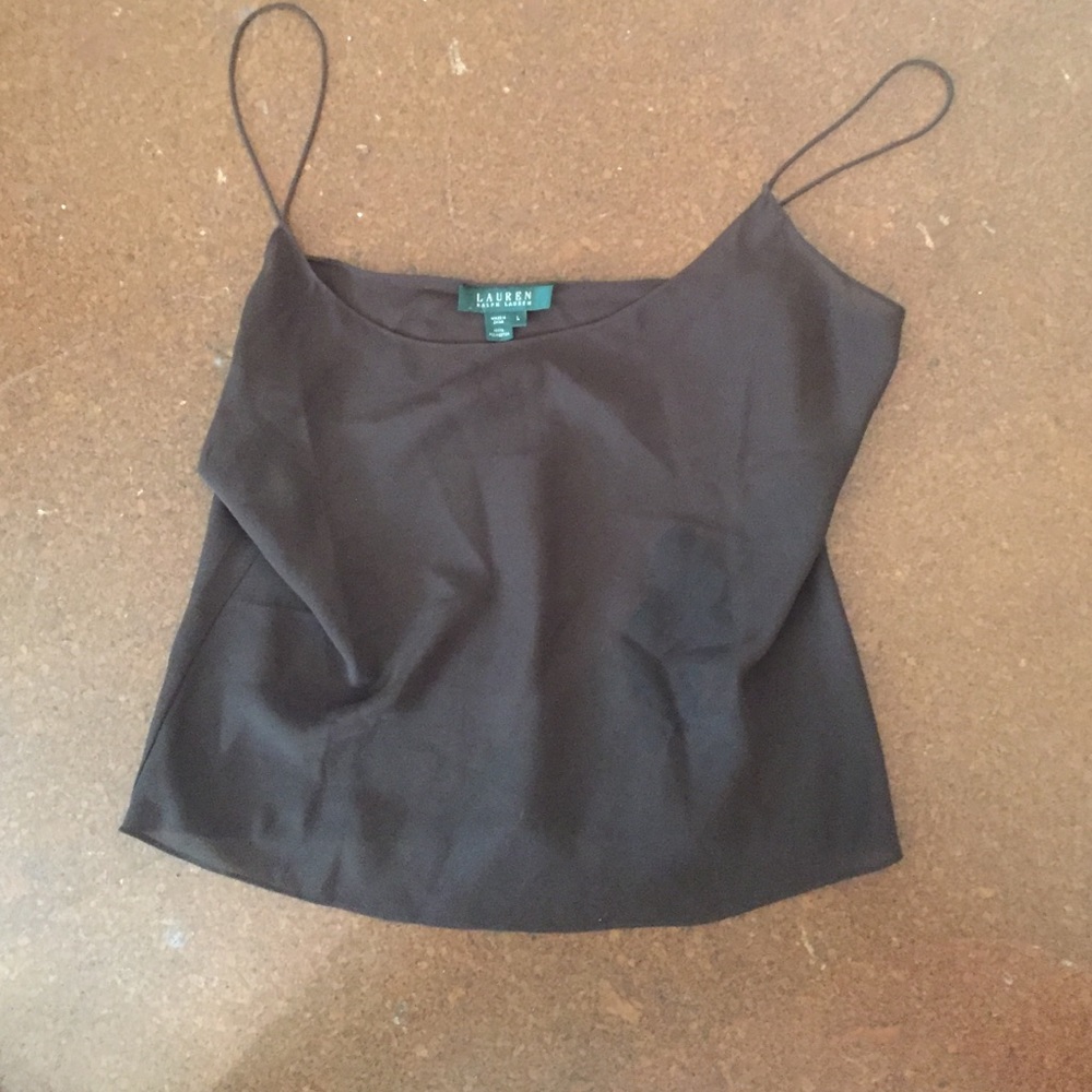 Sheer brown ralph lauren camisole