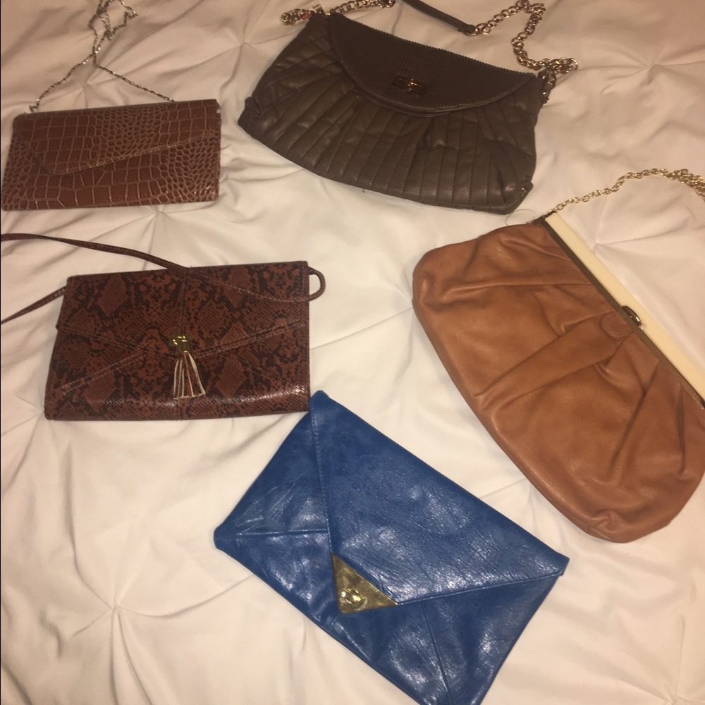 Brand new convertible clutches-$60 for all 5