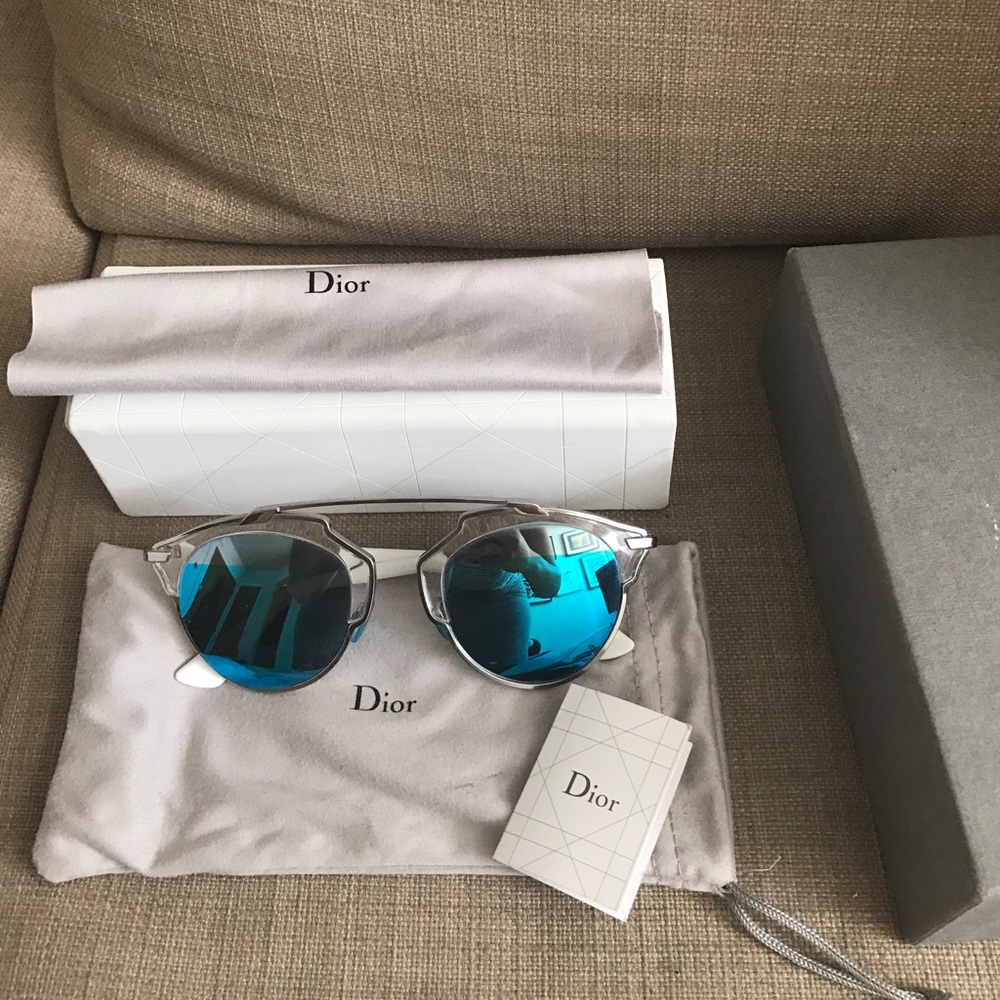 Dior So Real Sunglasses with Blue Frames