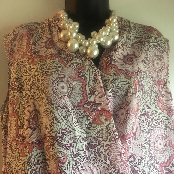 ⚜NWT Talbots Faux Wrap V neck blouse⚜ - Picture 3 of 5