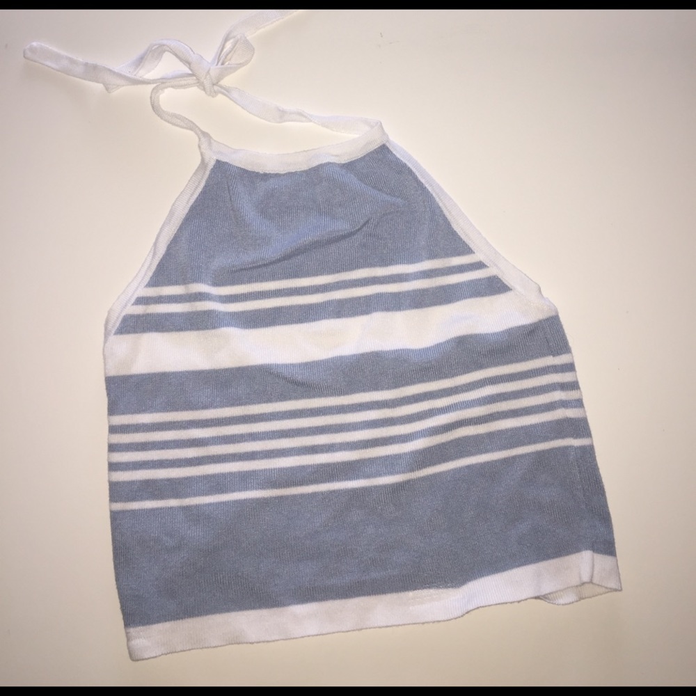 Brandy Melville crop halter sweater top small EUC