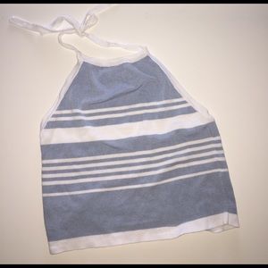 Brandy Melville crop halter sweater top small EUC