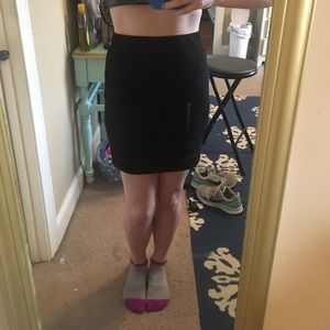 Black form fitting skirt