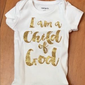 Newborn "I Am A Child Of God" Onesie