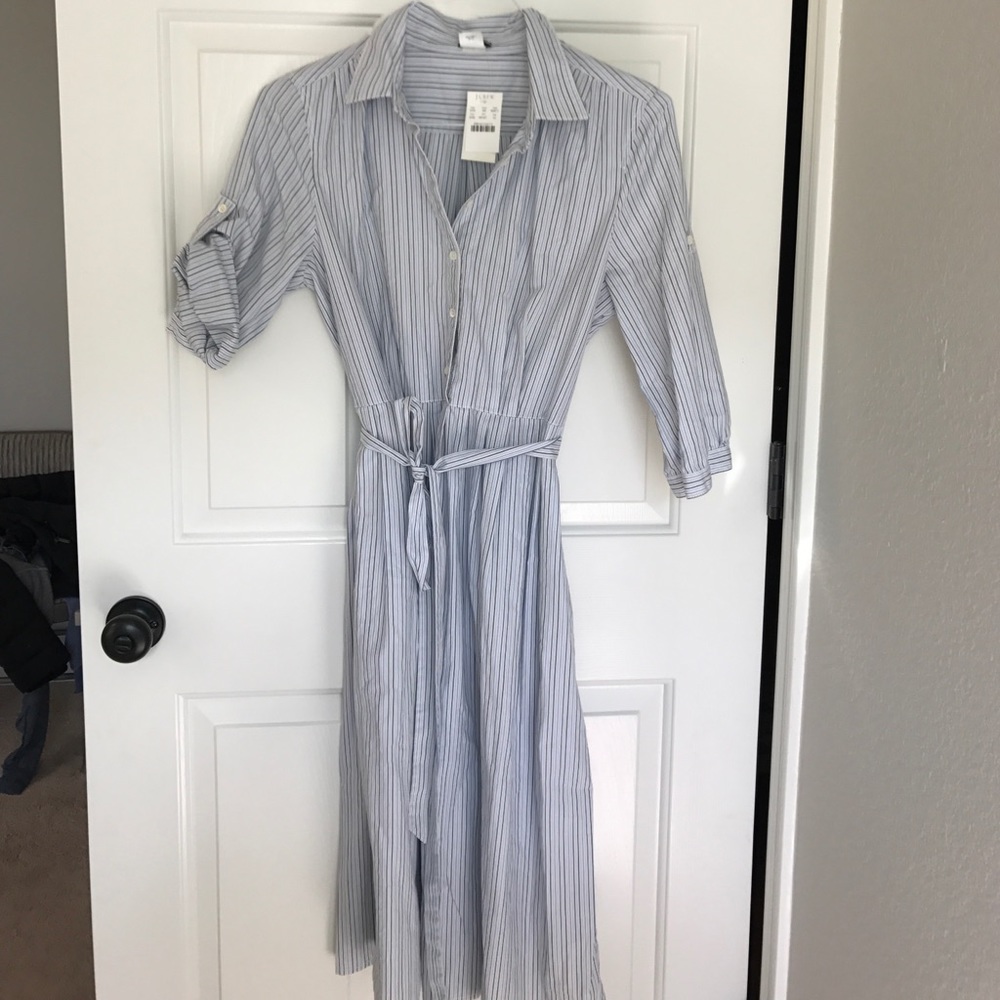 NWT J Crew pin stripe dress