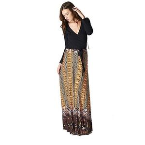 Boho wrap maxi dress NWOT