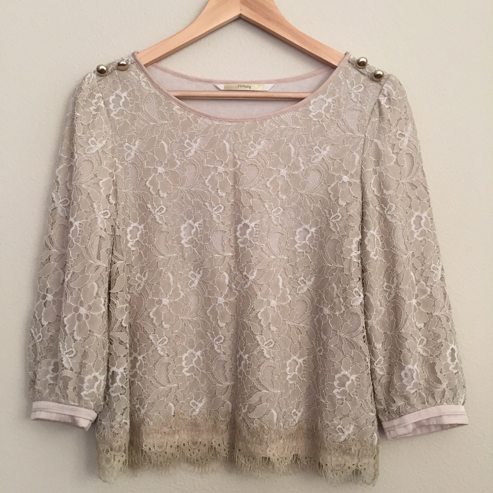 Dusty Rose Lace Top