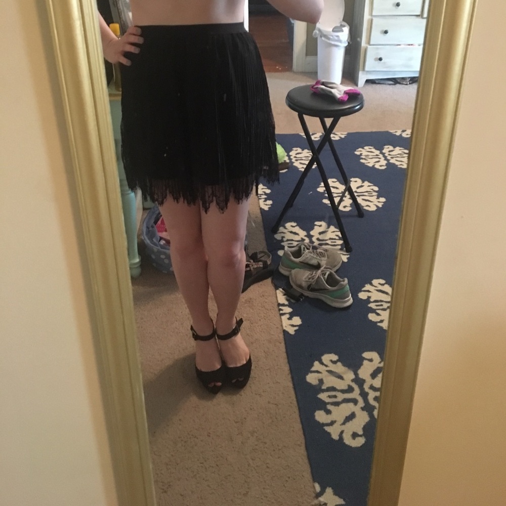 Lacy black skirt
