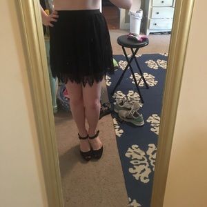 Lacy black skirt