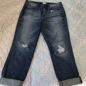J Crew boyfriend distressed jeans