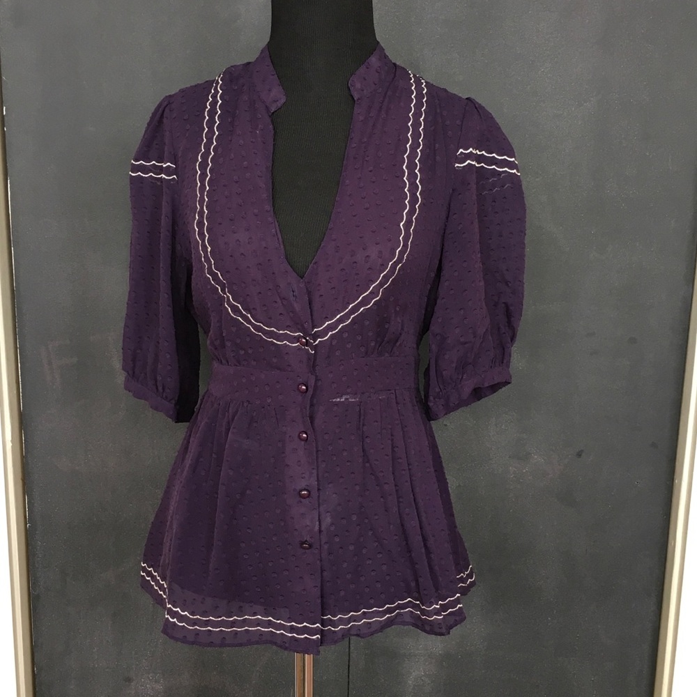 Maeve Purple blouse. Size 6