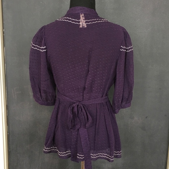 Maeve Purple blouse. Size 6 - Picture 3 of 4