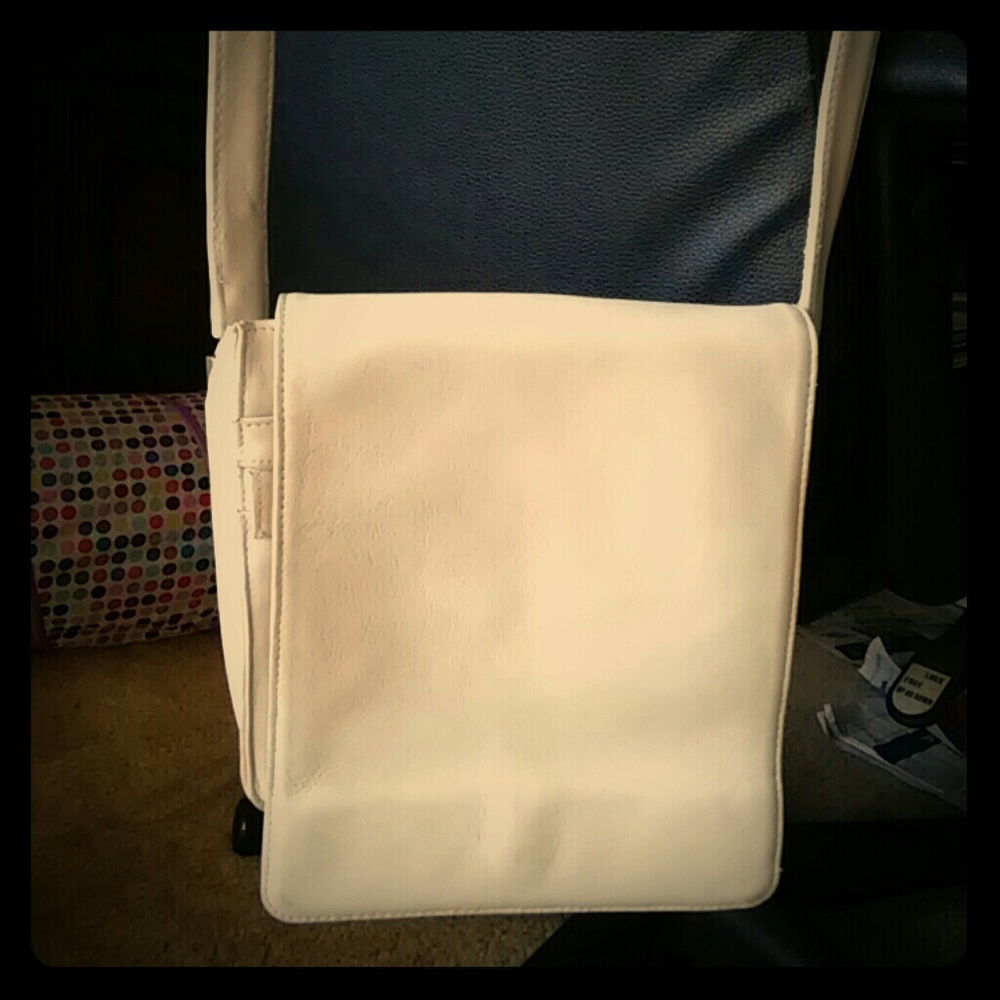 Bone Colored Leather Crossbody